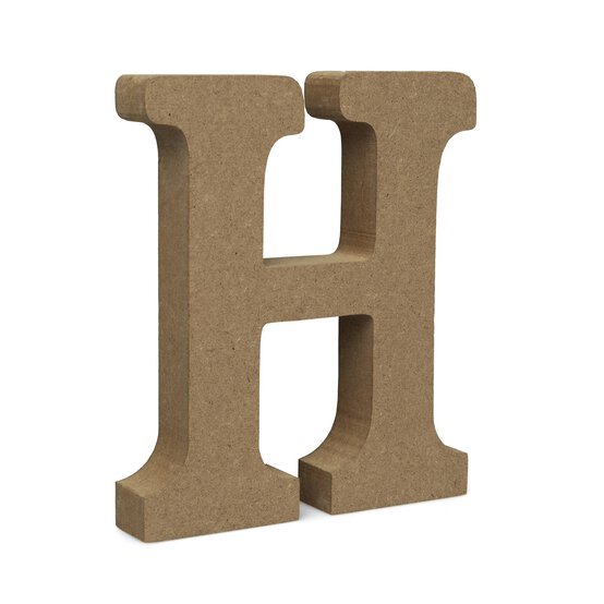 MDF Wooden Letter H 13cm image number 1