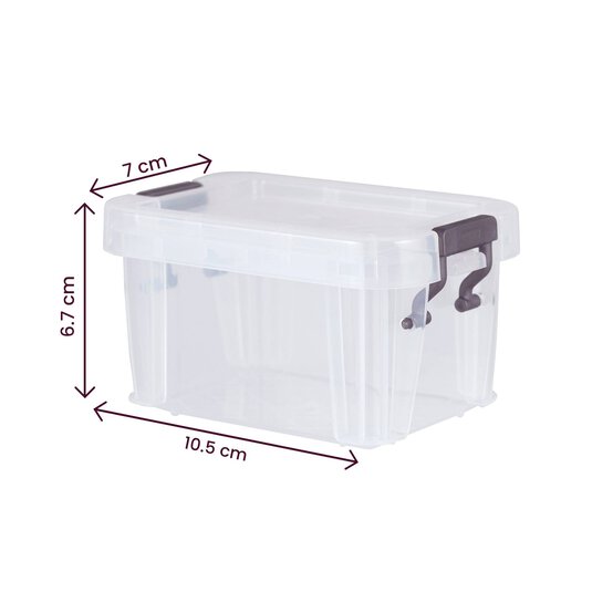 Whitefurze Allstore 0.2 Litre Clear Organiser Set 3 Pack  image number 4