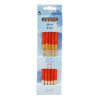 Pony Flair Double Ended Knitting Needles 20cm 8mm 5 Pack image number 2