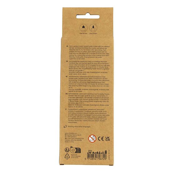 Black Textile Markers 6 Pack image number 4