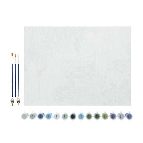 Mediterranean View Paint by Numbers image number 3