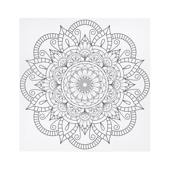Mandala Colour-in Canvas image number 1