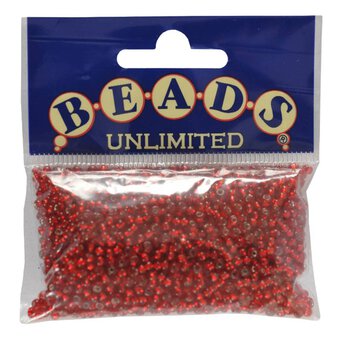 Beads Unlimited Ruby Rocaille Beads 2.5mm x 3mm 50g