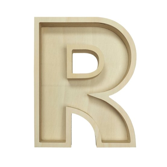 Wooden Fillable Letter R 22cm