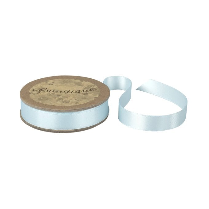 Light Blue Double-Faced Satin Ribbon 12mm x 5m image number 1