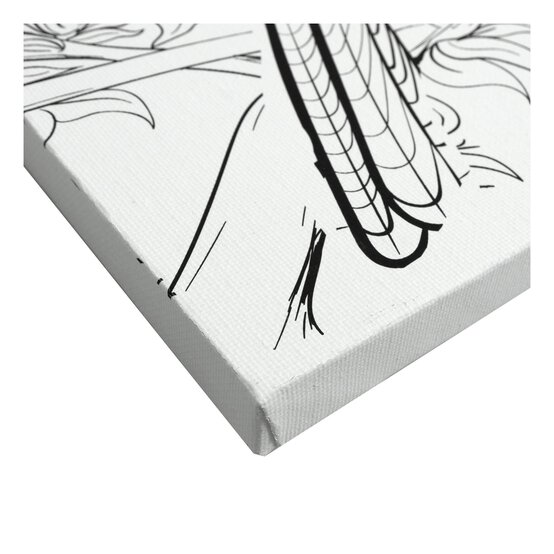 Bird with Florals Colour-in Canvas image number 3