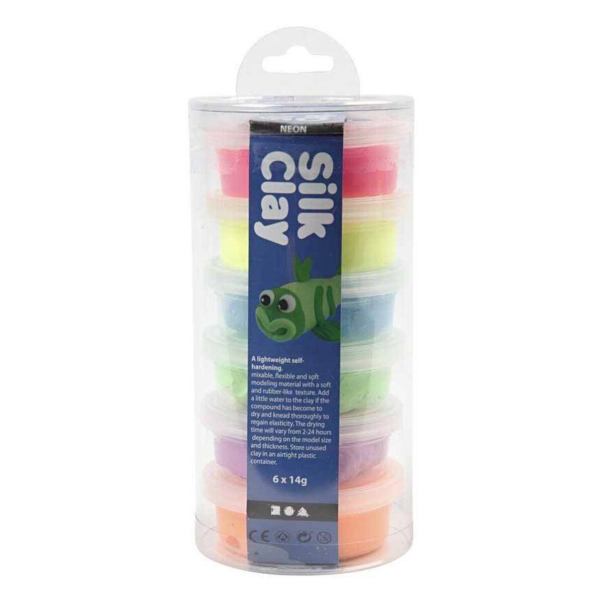 Neon Silk Clay 14g 6 Pack Hobbycraft