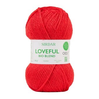 Sirdar Radiant Red Loveful Bio Blend Chunky 100g