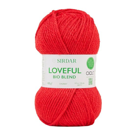 Sirdar Radiant Red Loveful Bio Blend Chunky 100g image number 1
