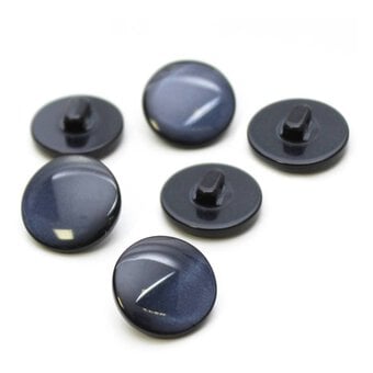 Hemline Royal Blue Basic Knitwear Button 6 Pack
