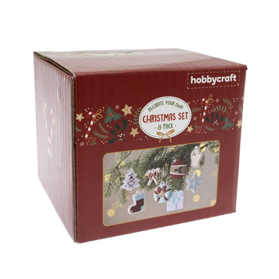 Paint Your Own Christmas Decorations Kit 8 Pack  image number 3
