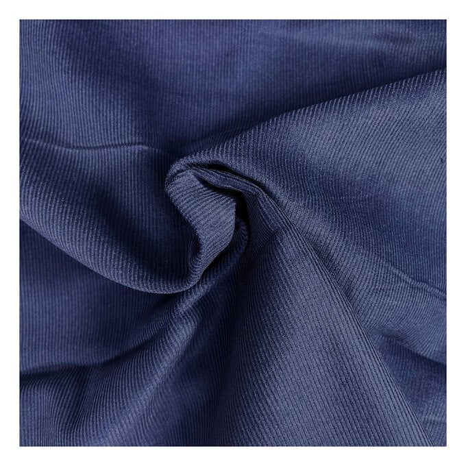 Navy Cotton Corduroy Fabric by the Metre image number 1