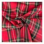 Red and Green Tartan Polycotton Fabric by the Metre image number 1