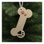 Hanging Wooden Paw Print Bone Decoration 14cm image number 3