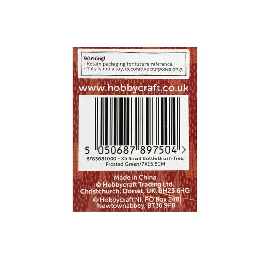 Frosted Green Bottle Brush Tree 15.5cm image number 4