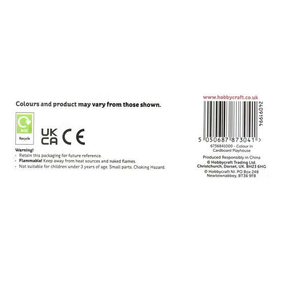 Colour-In Cardboard Playhouse 90cm image number 4