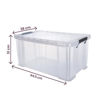 Whitefurze Allstore 54 Litre Clear Storage Box  image number 4