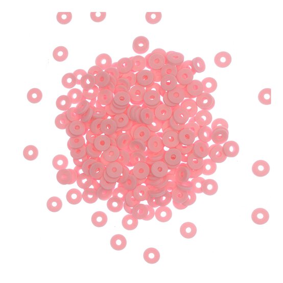 Pink Clay Beads 6mm 12g image number 1