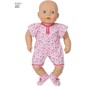 Simplicity Baby Doll Clothes Sewing Pattern 8820 image number 8