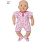 Simplicity Baby Doll Clothes Sewing Pattern 8820 image number 8