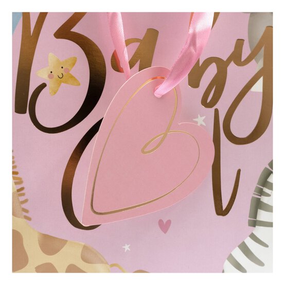Baby Girl Gift Bag 26.5cm x 33cm  image number 3