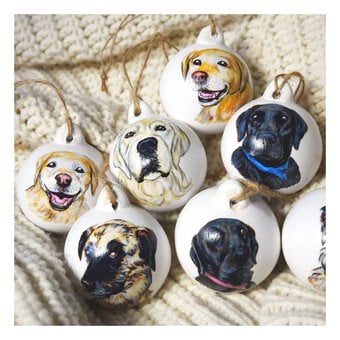 Ceramic Baubles with Jute 6 Pack image number 8