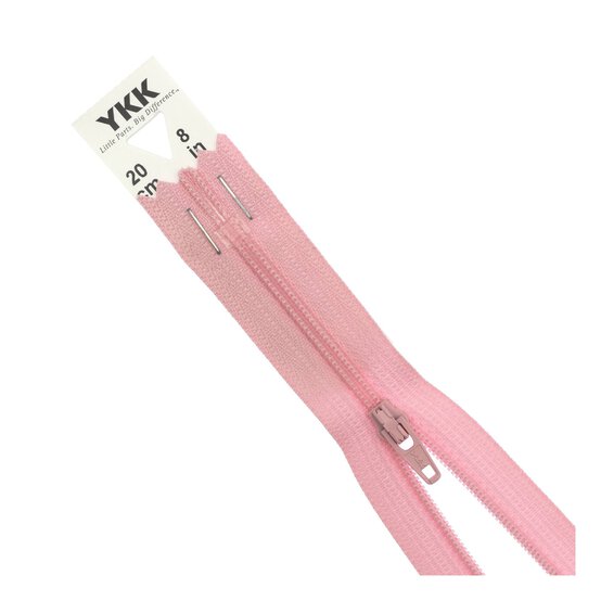 YKK Pink Dress and Skirt Zip 20cm image number 1