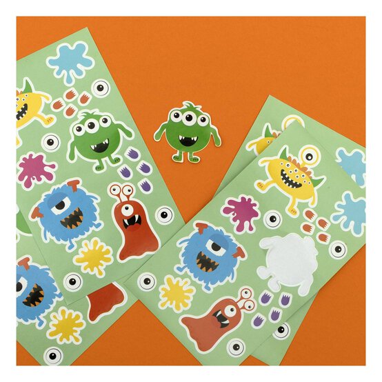 Monster Party Sticker Sheets 4 Pack image number 2