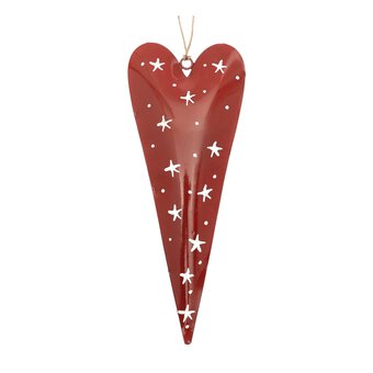 Hanging Red Heart Decoration 20cm