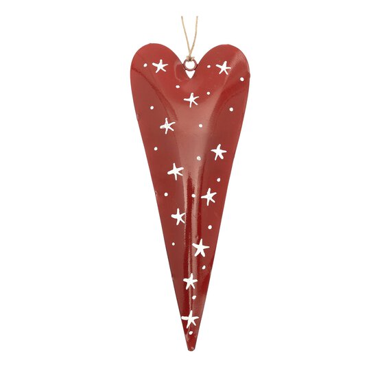 Hanging Red Heart Decoration 20cm image number 2