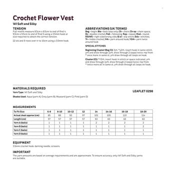 Knitcraft Crochet Flower Vest Digital Pattern 0298 image number 3