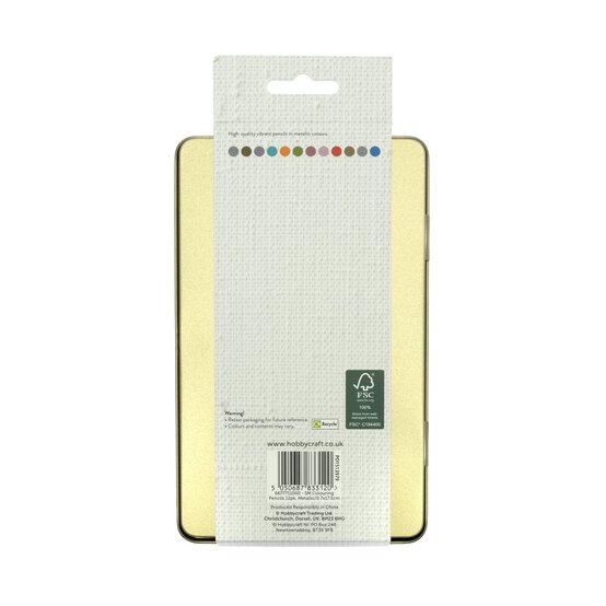 Shore & Marsh Metallic Colouring Pencils 12 Pack image number 6