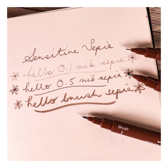 Uni-ball PIN Sensitive Sepia Fineliners 3 Pack image number 3