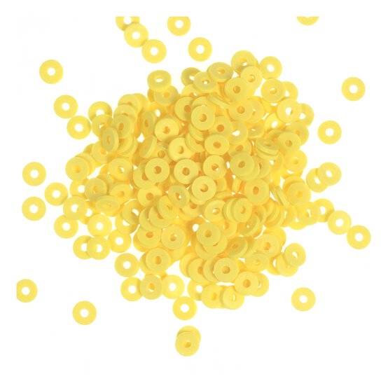 Yellow Clay Beads 6mm 12g image number 1