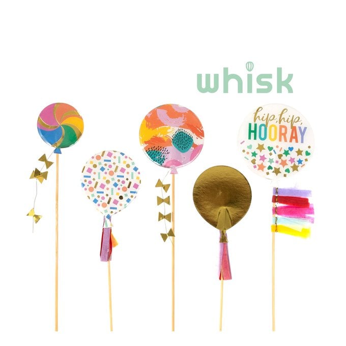 Whisk Balloon Cake Picks 5 Pack image number 1