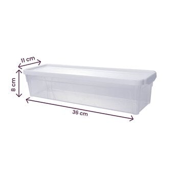 Whitefurze White Spacemaster Extra 1.9 Litre Storage Box  image number 4