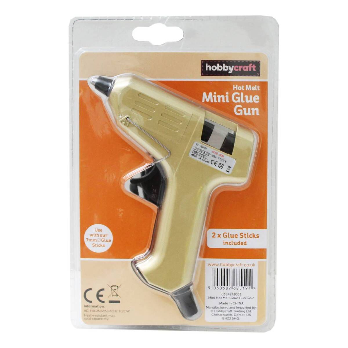 Gold Mini Hot Melt Glue Gun Hobbycraft