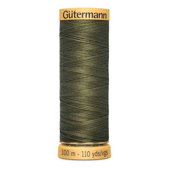 Gutermann Green Cotton Thread 100m (424) image number 1