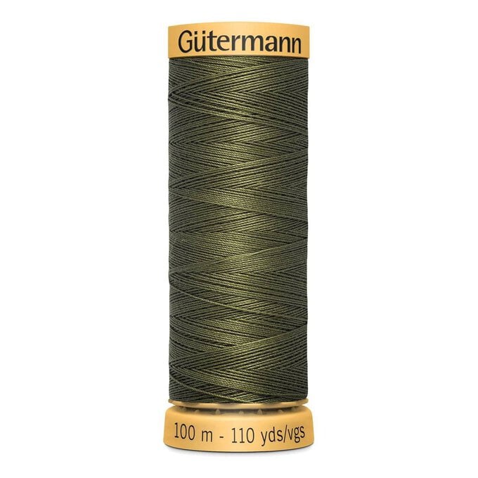 Gutermann Green Cotton Thread 100m (424) image number 1