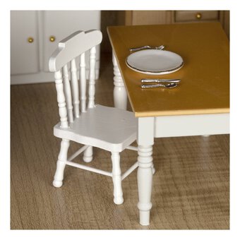 Doll&rsquo;s House White Kitchen Chair