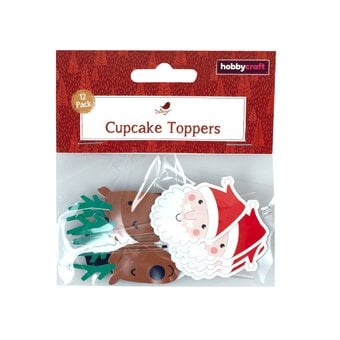 Christmas Cupcake Toppers 12 Pack image number 3