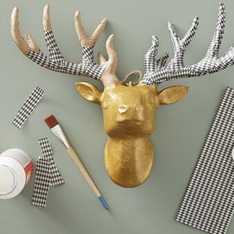How to Decoupage a Mache Stags Head