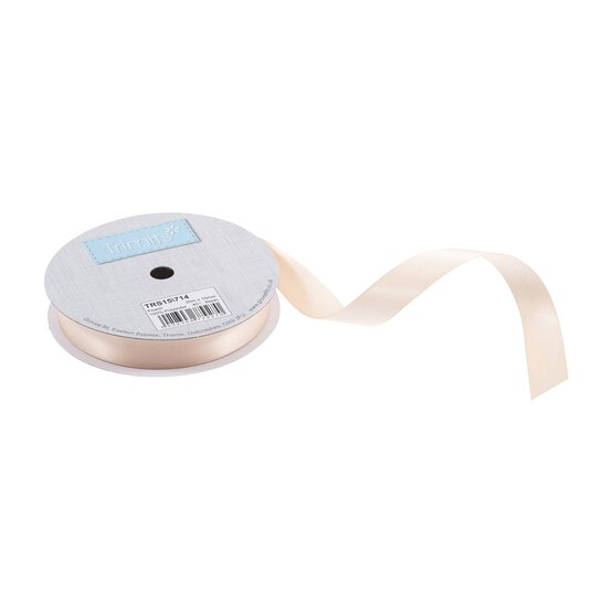 Trimits Peach Double-Faced Satin Ribbon by the Metre 15mm image number 1