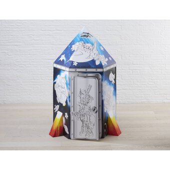 Colour-In Cardboard Rocket Playhouse 88cm image number 5