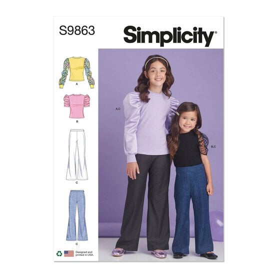 Simplicity Children's Top  Sewing Pattern S9863 (K5 7-14) image number 1