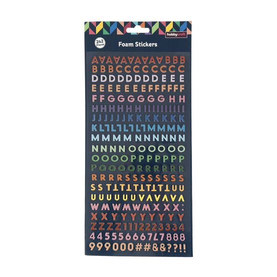 Pastel Foam Alphabet Stickers image number 3