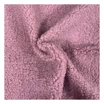 Dusky Pink Teddy Fabric by the Metre