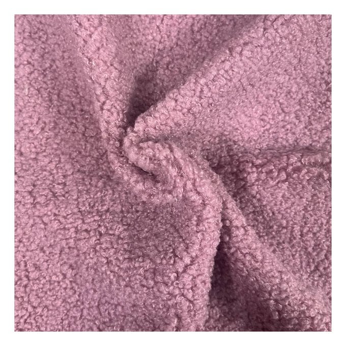 Dusky Pink Teddy Fabric by the Metre image number 1