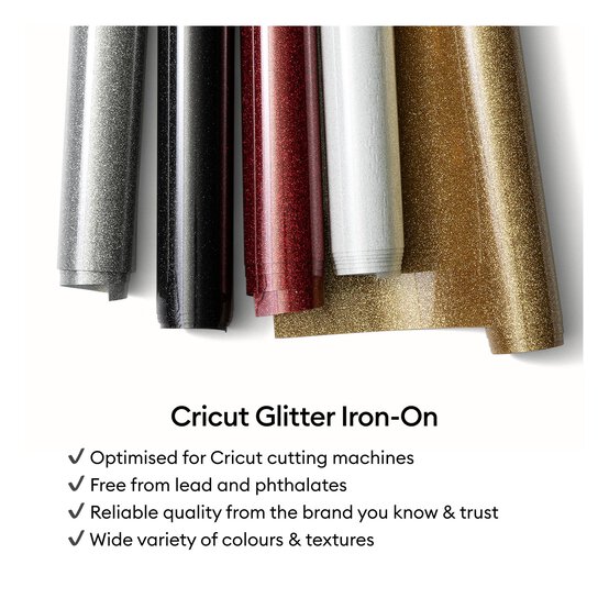 Cricut Gold Glitter Smart Iron-On 13 x 36 Inches image number 2