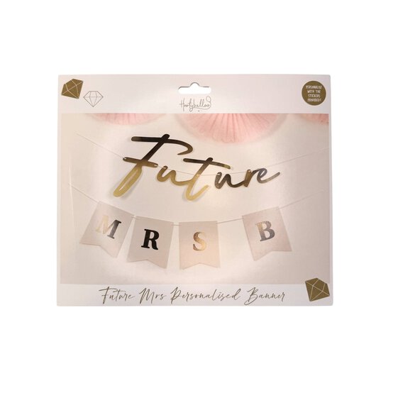 Gold and Pink Future Mrs Custom Banner 2m image number 1